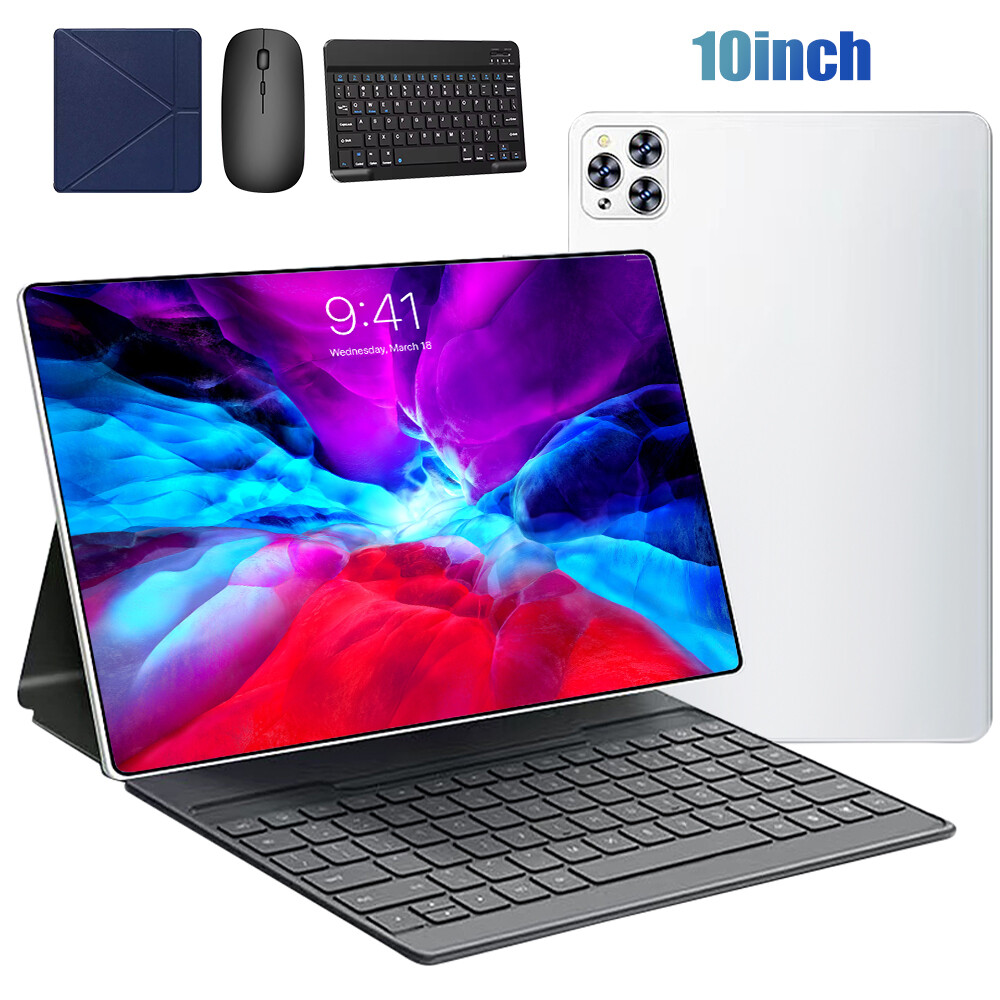 10.1" Niños Tableta Bluetooth 32GB Android WiFi Doble Camara Con Teclado Ratón
