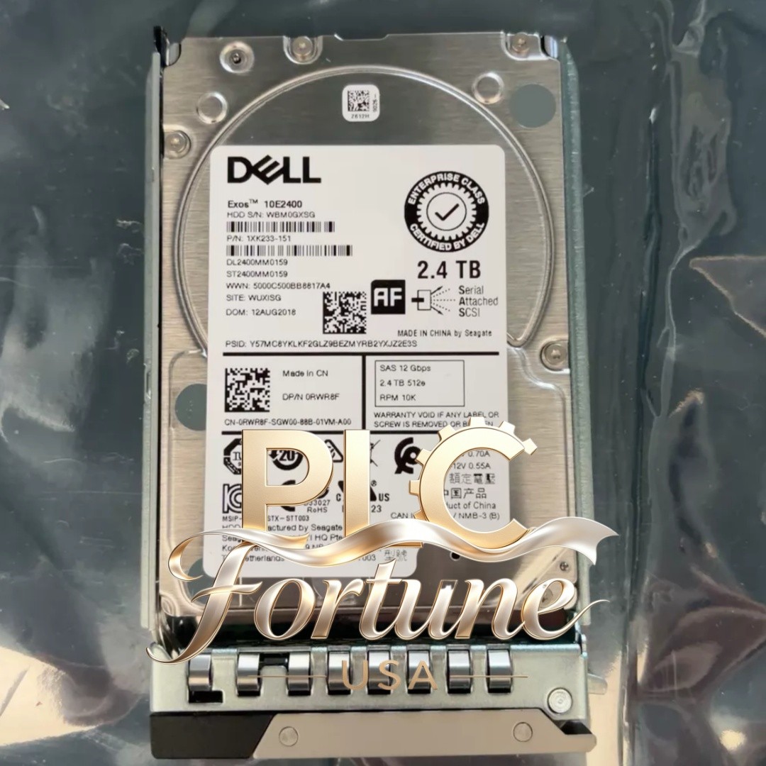 New Dell 0RWR8F RWR8F ST2400MM0159 2.4T 10K SAS 2.5 "12Gbps HDD W/Tray