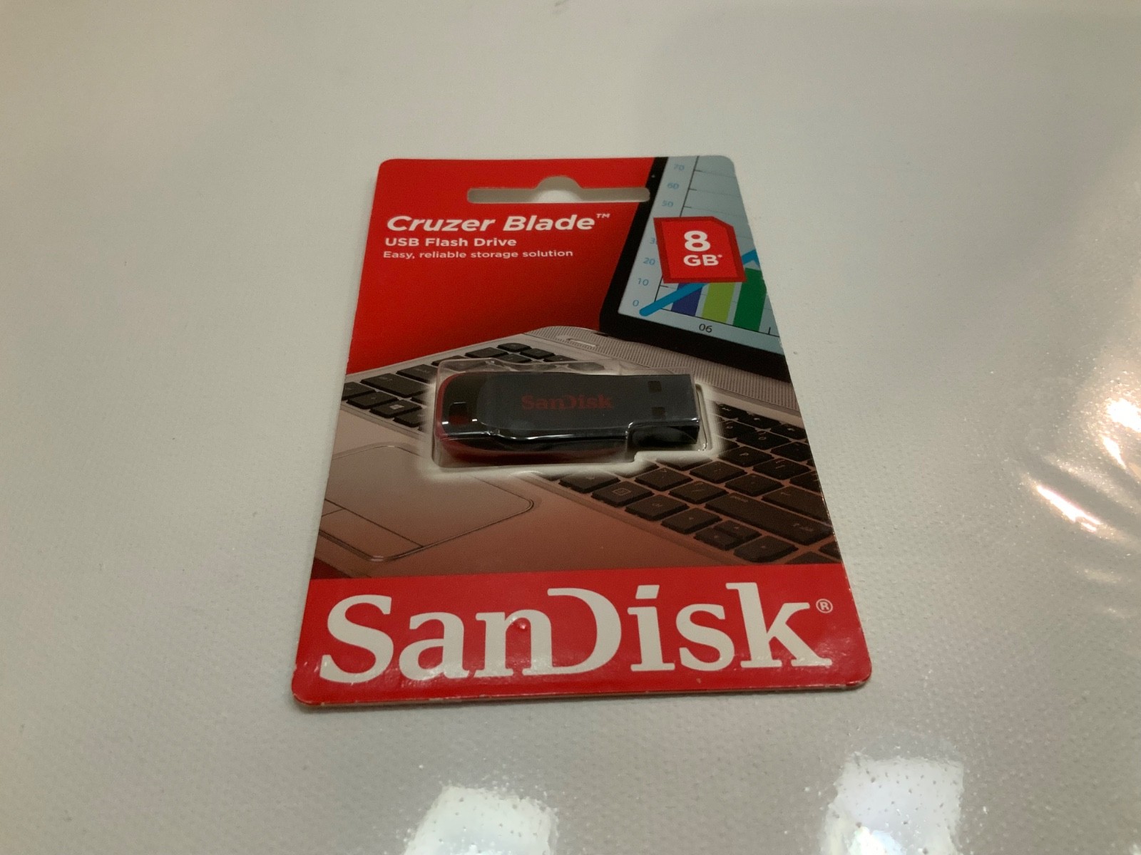 SanDisk Cruzer Blade 8GB USB Flash Drive Black Data Storage Portable Tech new
