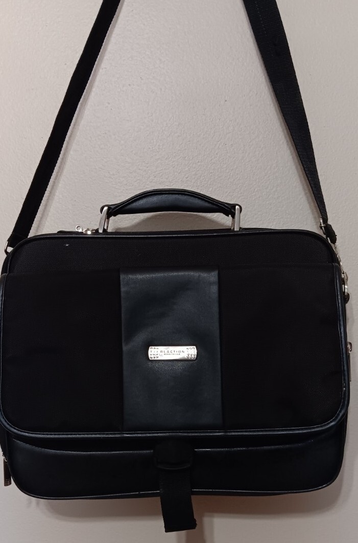 Kenneth Cole Reaction 16.5"  Messenger Portfolio Laptop Briefcase Black W/Handle