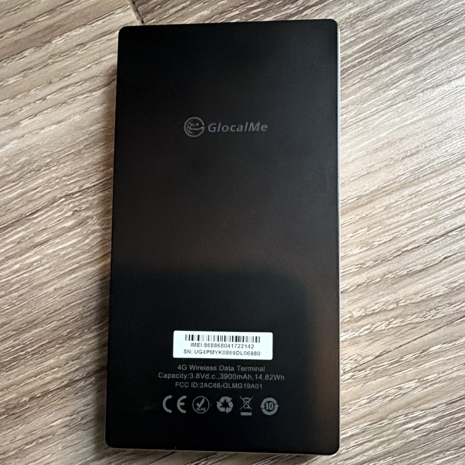 GlocalMe 4G Unlocked Wireless Data Terminal Wi-Fi 802.11ac Black w/Case