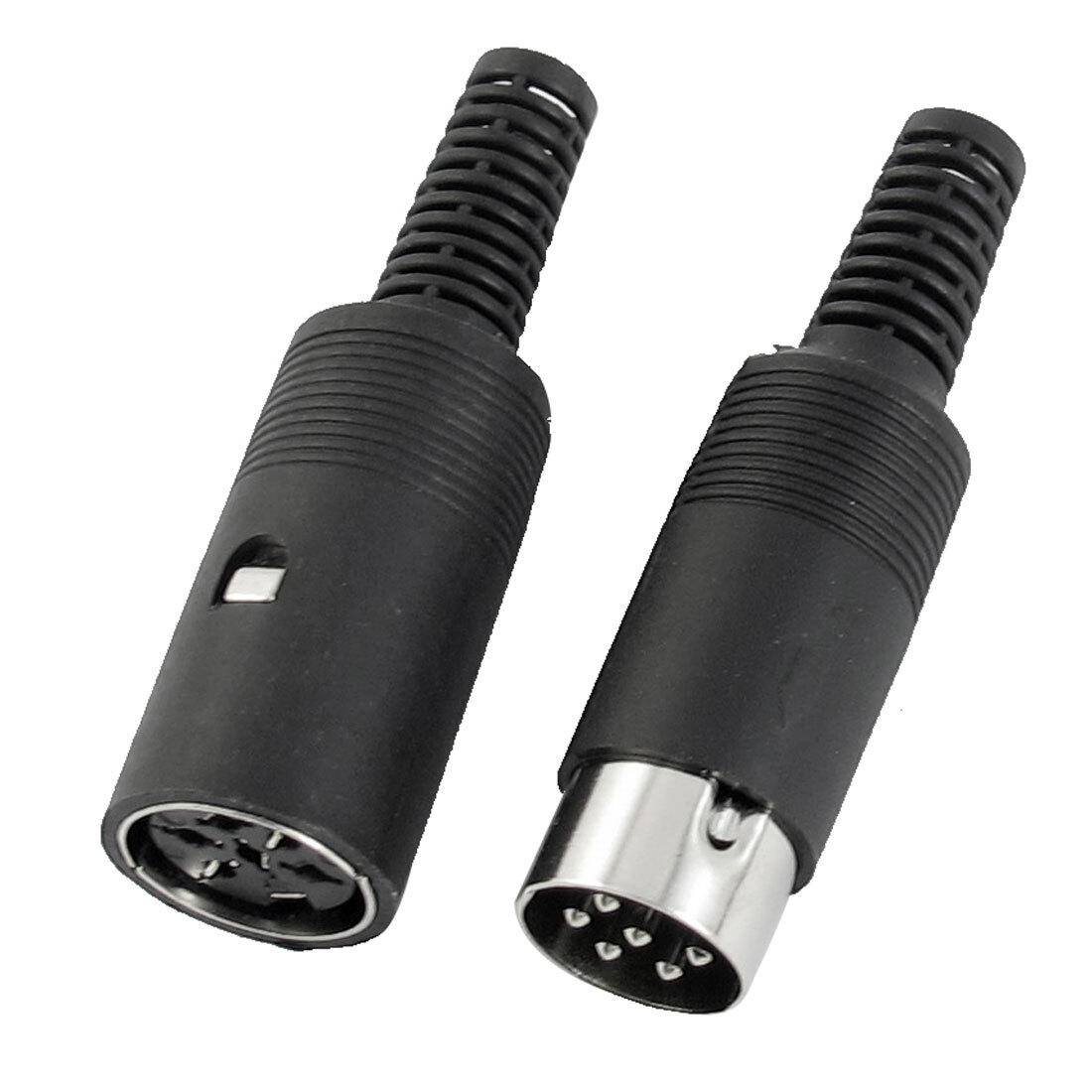 Pair 6Pin DIN Male to Female Socket Audio Cable Adapter Connector 6mm