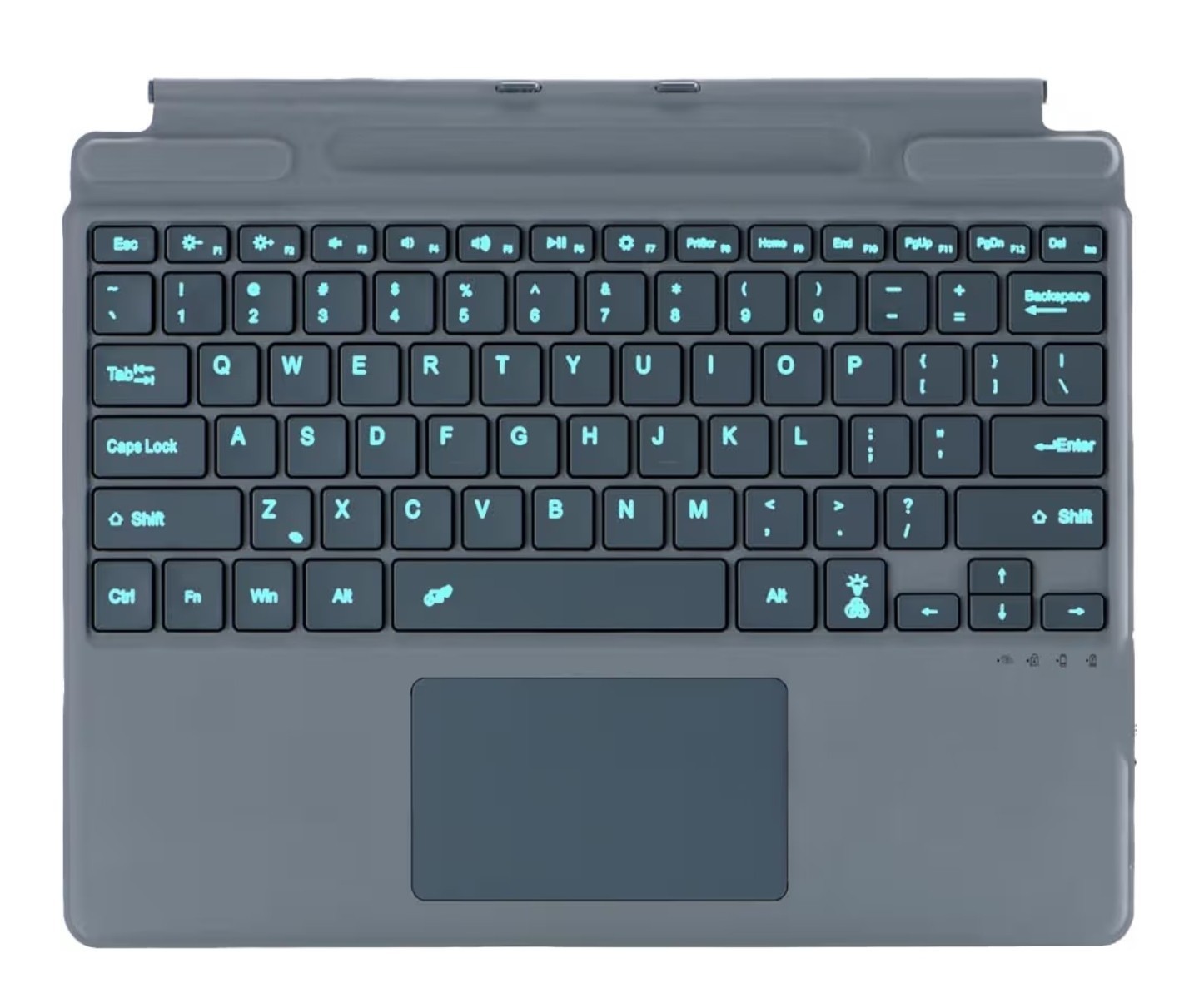 Zoof Keyboard Microsoft Surface Pro 8/9/10/11/X/Copilot+ Gray Backlit
