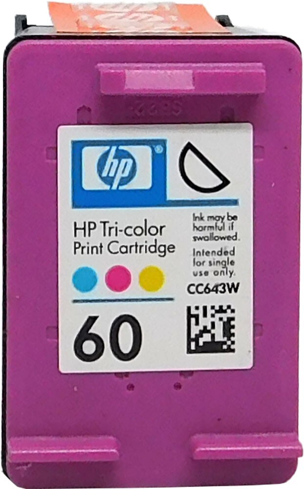 HP 60 Tri-Color Ink Cartridge CC643WN