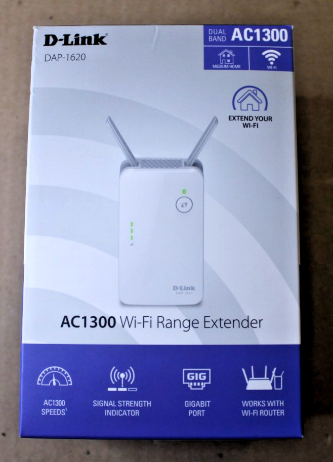 D-Link DAP-1620 AC1300 Mesh Wi-Fi Range Extender With Gigabit Ethernet Port