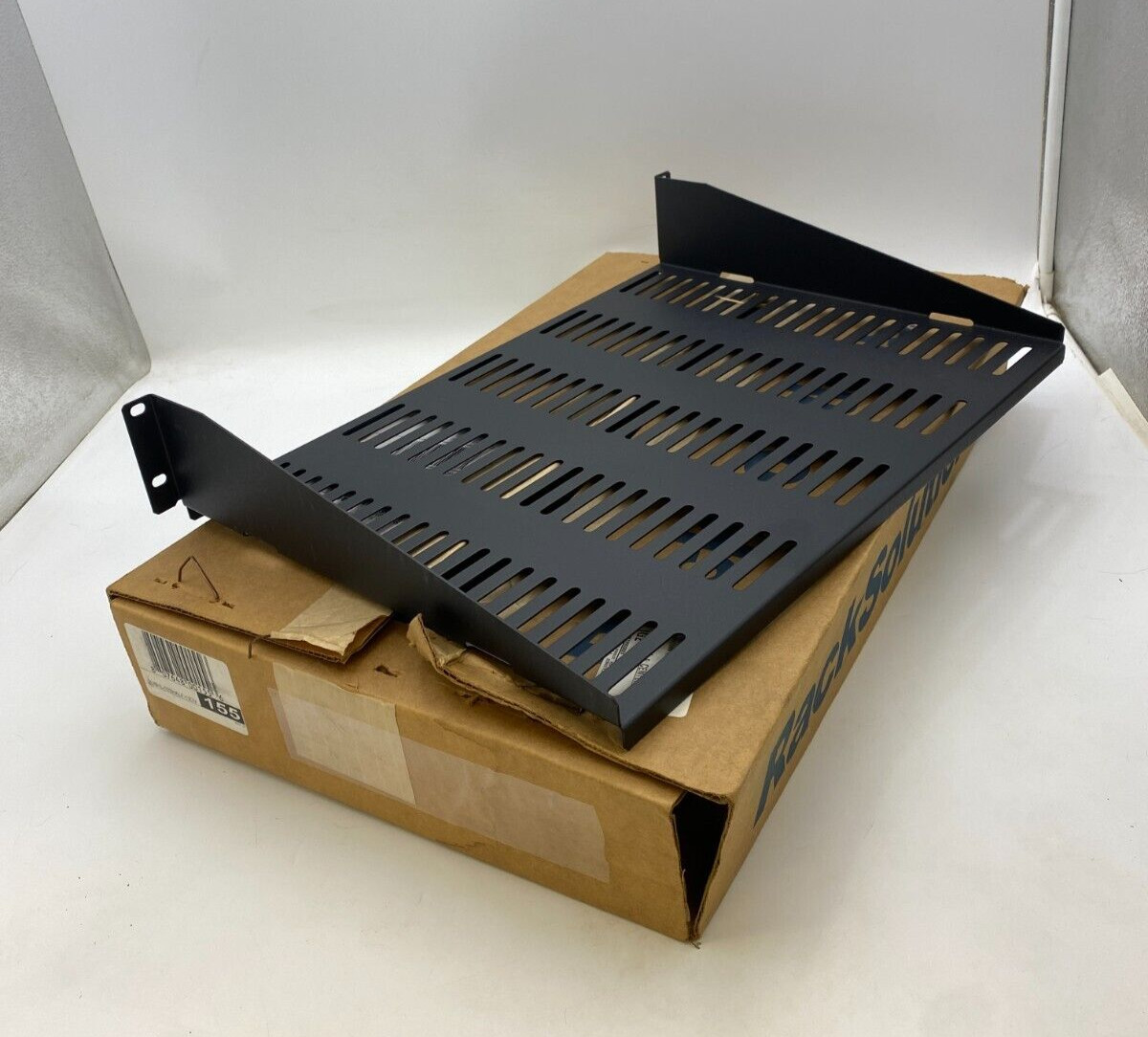 Rack Solutions 2USHL-022HALF-13DV 2Post Relay Rack Vented Shelf 13" Depth Black
