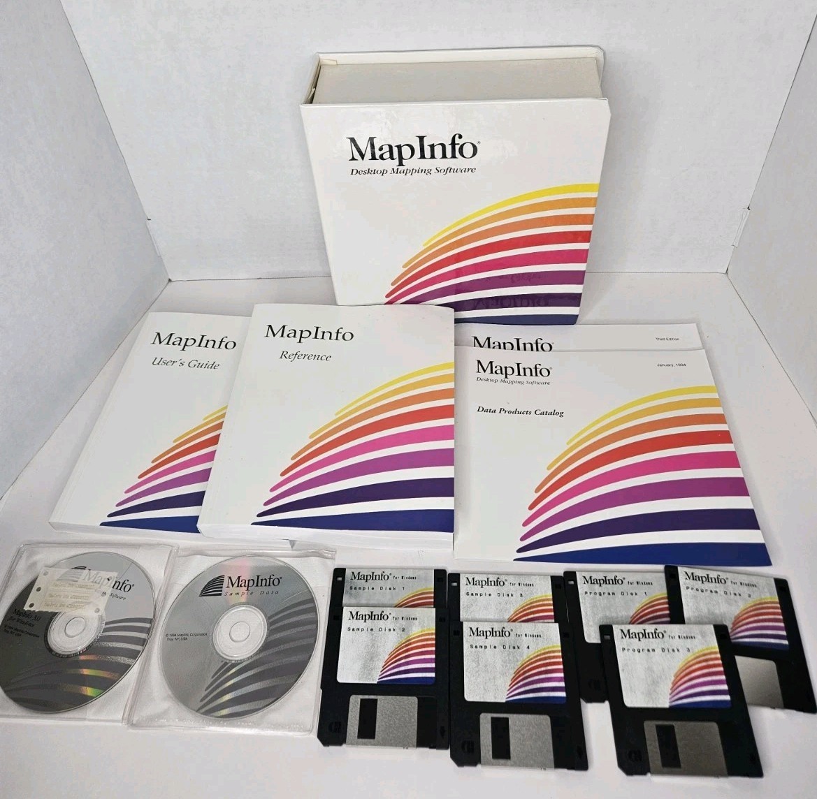 MapInfo For Windows Desktop Mapping Software 3.0 1994 Cd-rom & 3.5" Floppy 