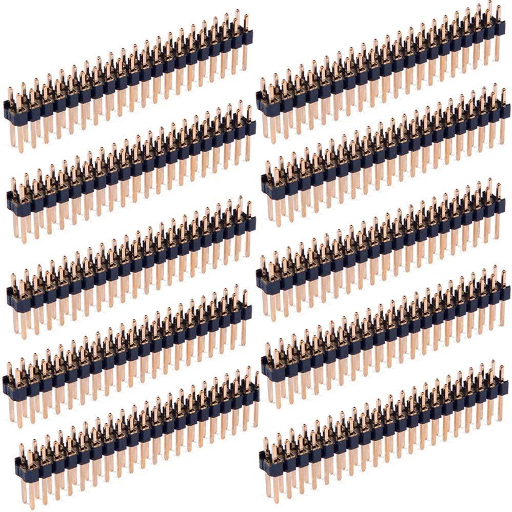 Break-Away 0.1" 2X20-Pin Strip Dual Male Header for Raspberry Pi Zero GPIO