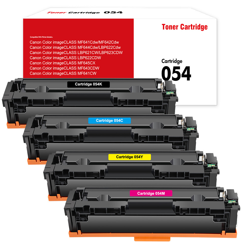 4PK Toner Cartridge for Canon 054 H Imageclass MF640C MF644cdw MF642cdw LBP620