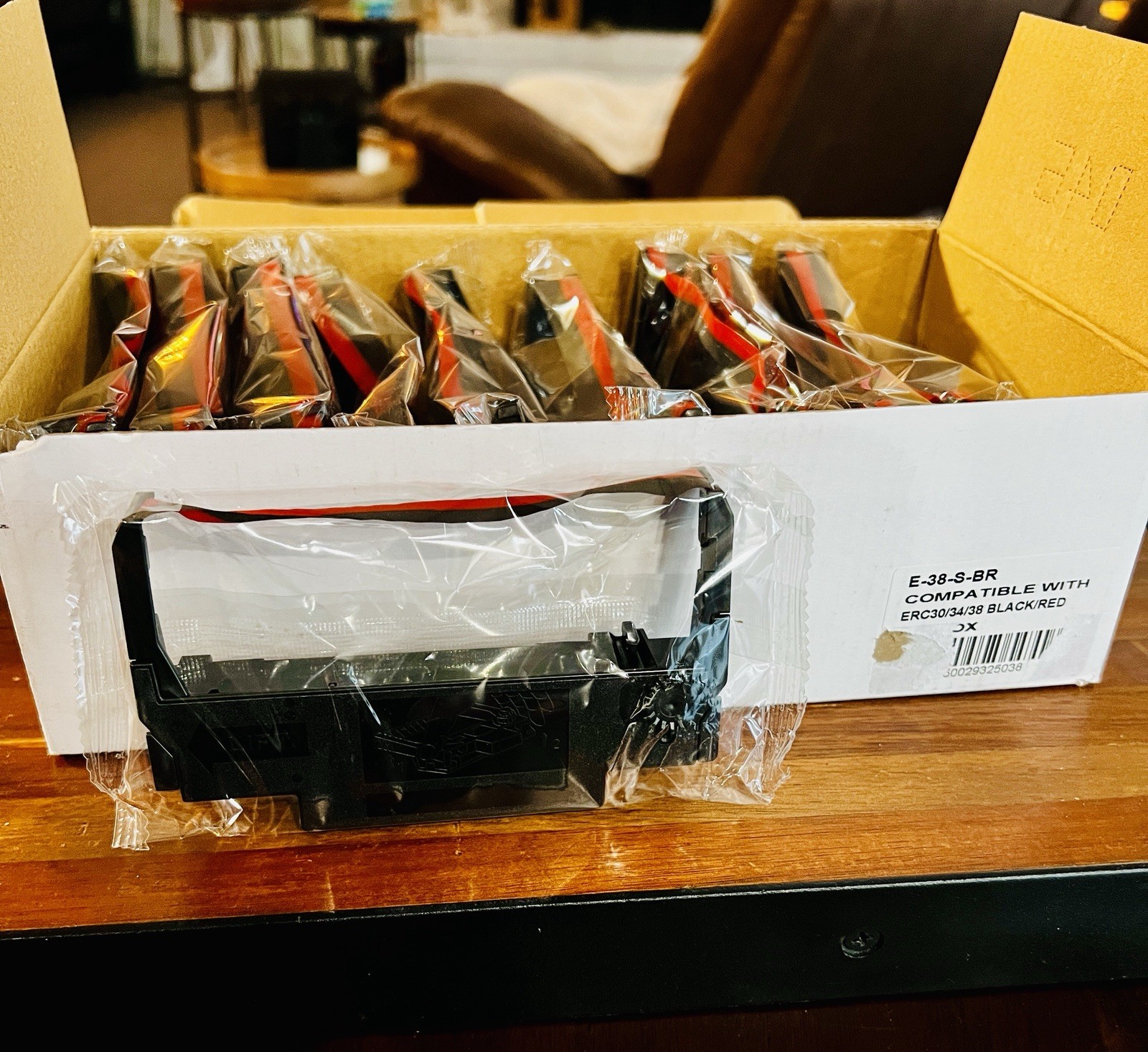 Epson Compatible With ERC-30/34/38 Cartridge Ribbon, 10 Ribbons In Box