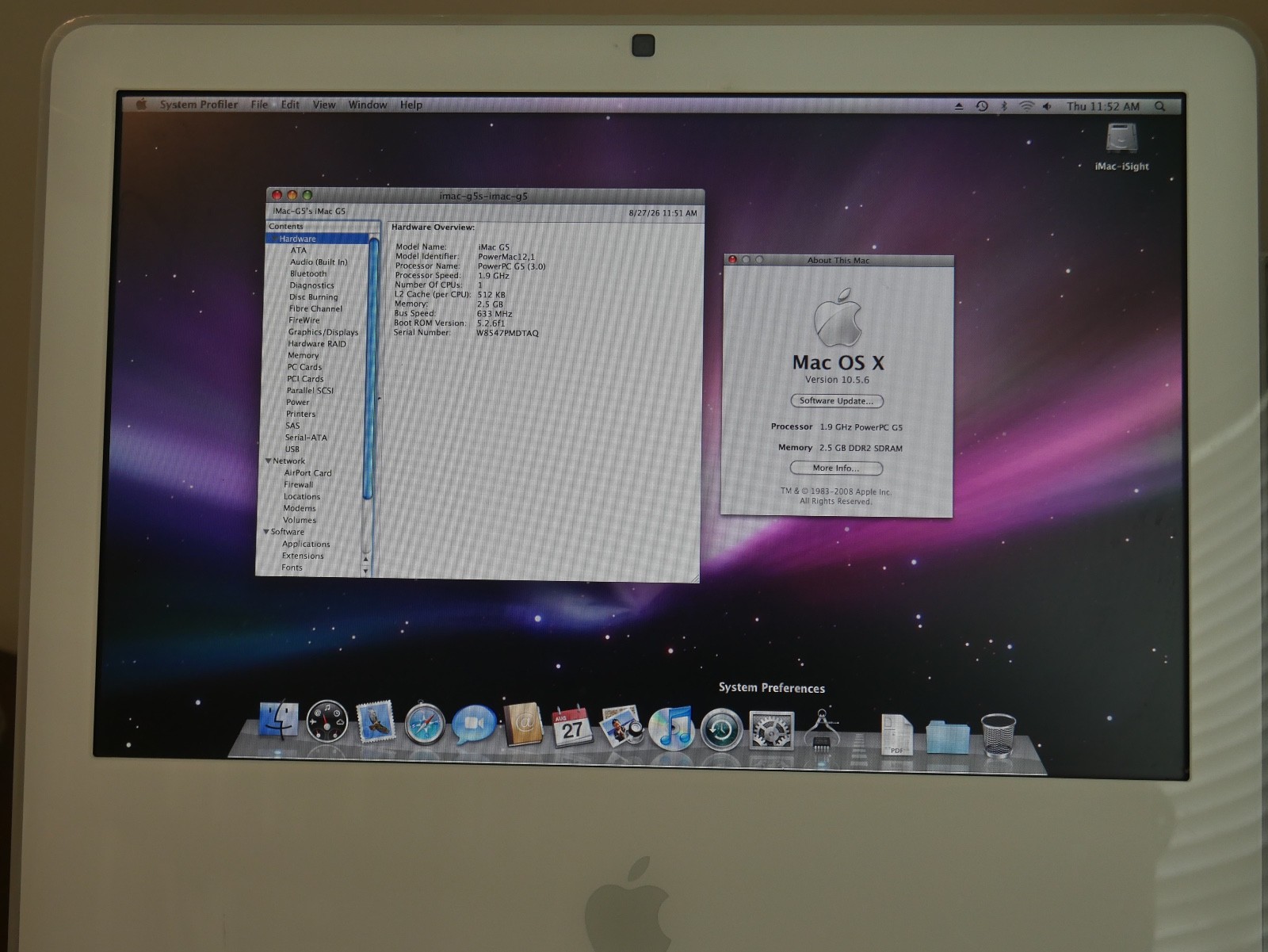 Apple iMac G5 iSight (17-inch model, 1.9 GHz, 2.5GB RAM, DVD Drive) TESTED