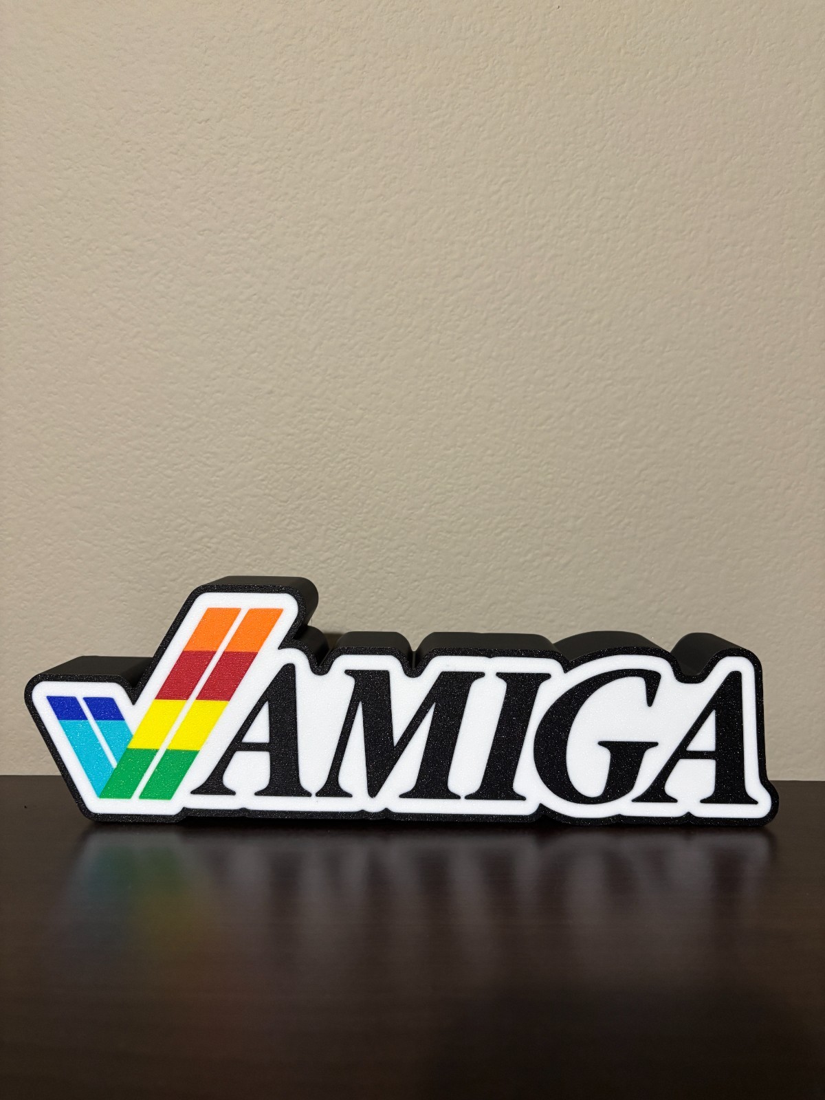Amiga LED Lighted Sign Retro Computer Gaming Wall Decor 12 Inch