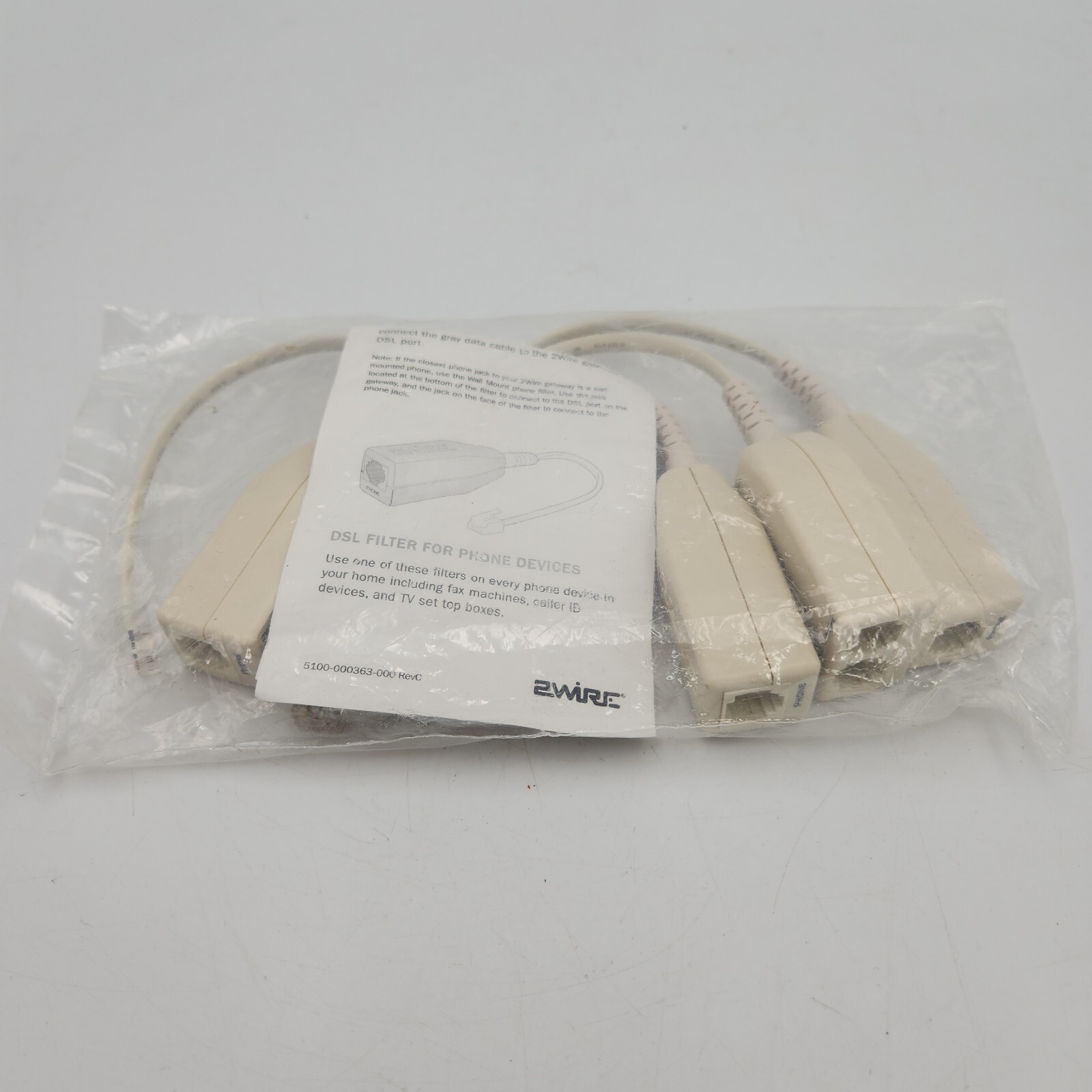 2Wire DSL Filter Kit 4 Pack Inline DSL Phone Filters New Sealed Package