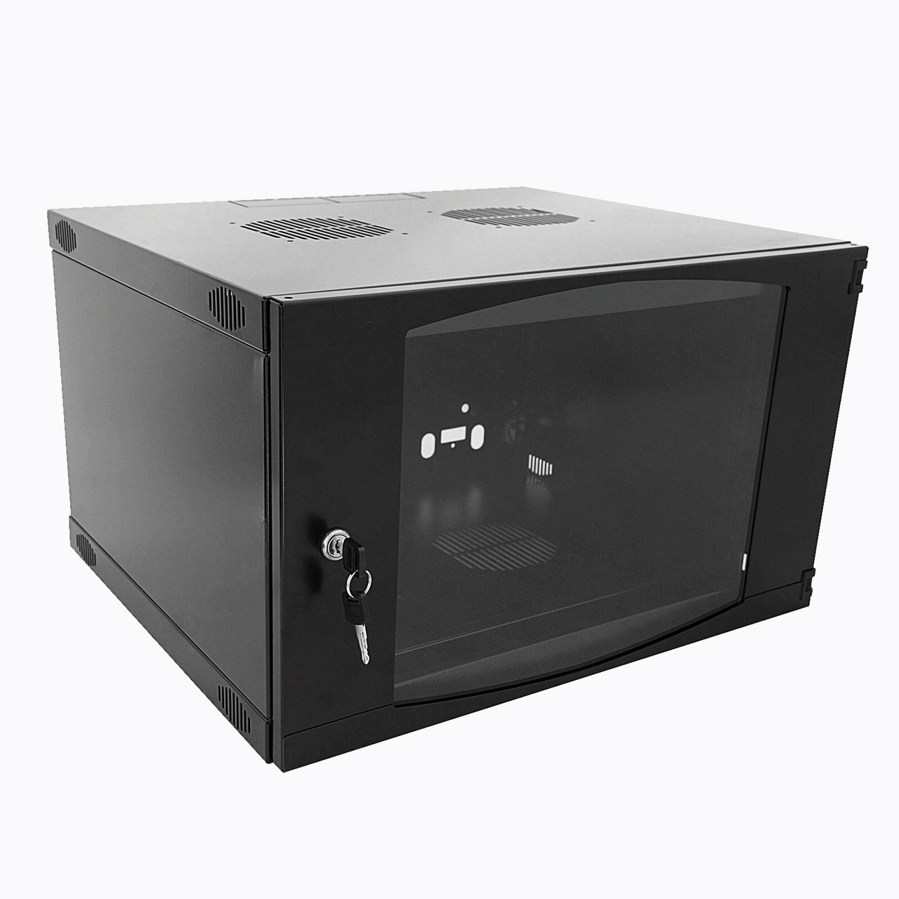 9U Wall Mount Server Network Cabinet 19" Rack Enclosure 450mm Deep Glass Door Lo