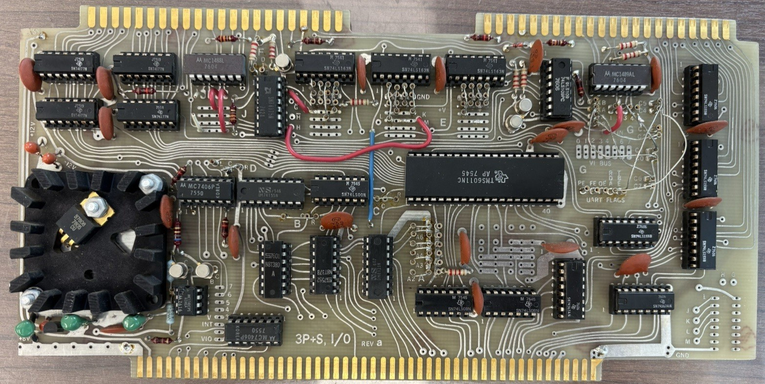 Processor Technology 3P+S I/O board for S-100 computers (Altair, IMSAI, etc.)