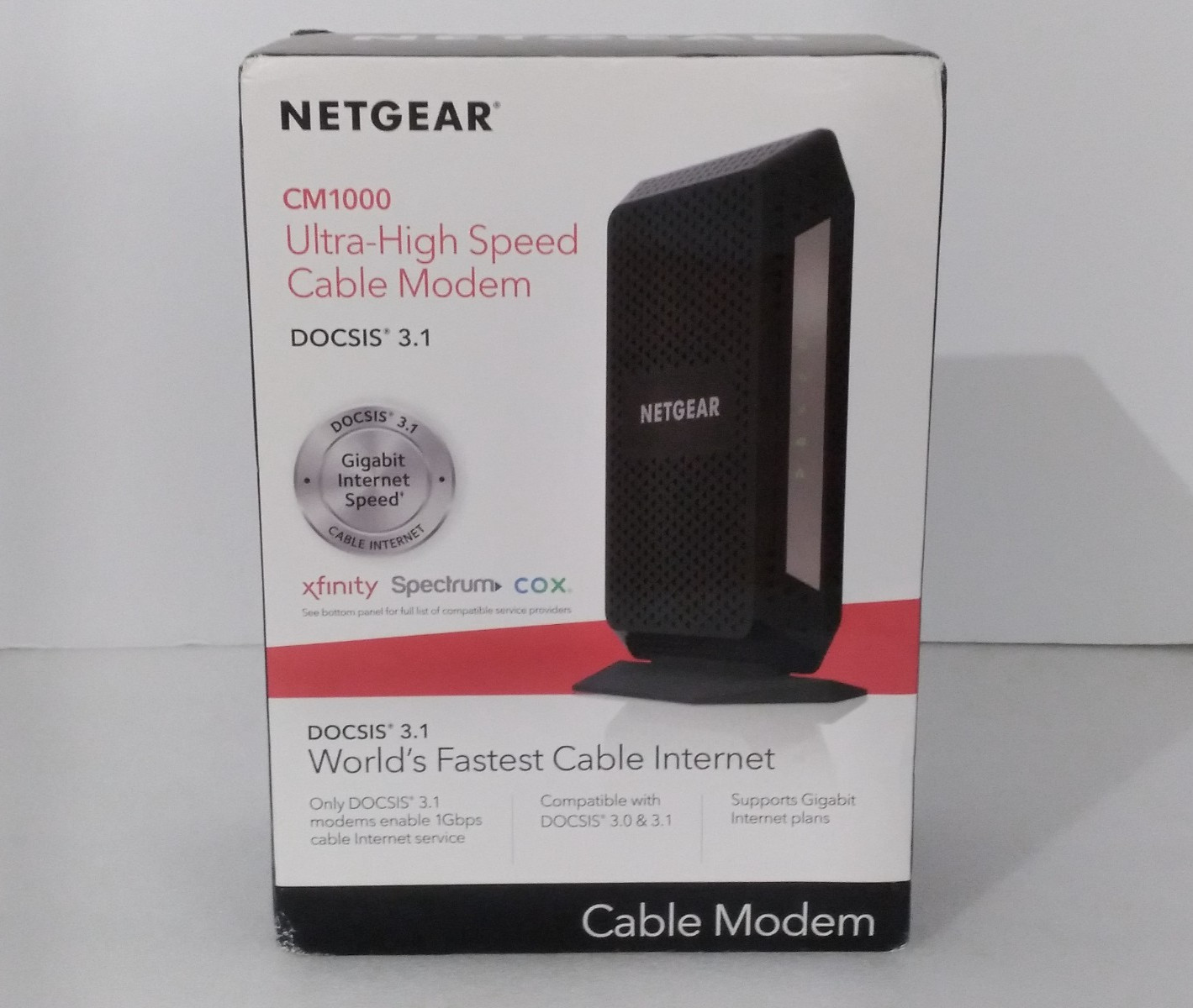 Netgear CM1000 Nighthawk DOCSIS 3.1 Cable Modem for Cox Spectrum XFinity NIB