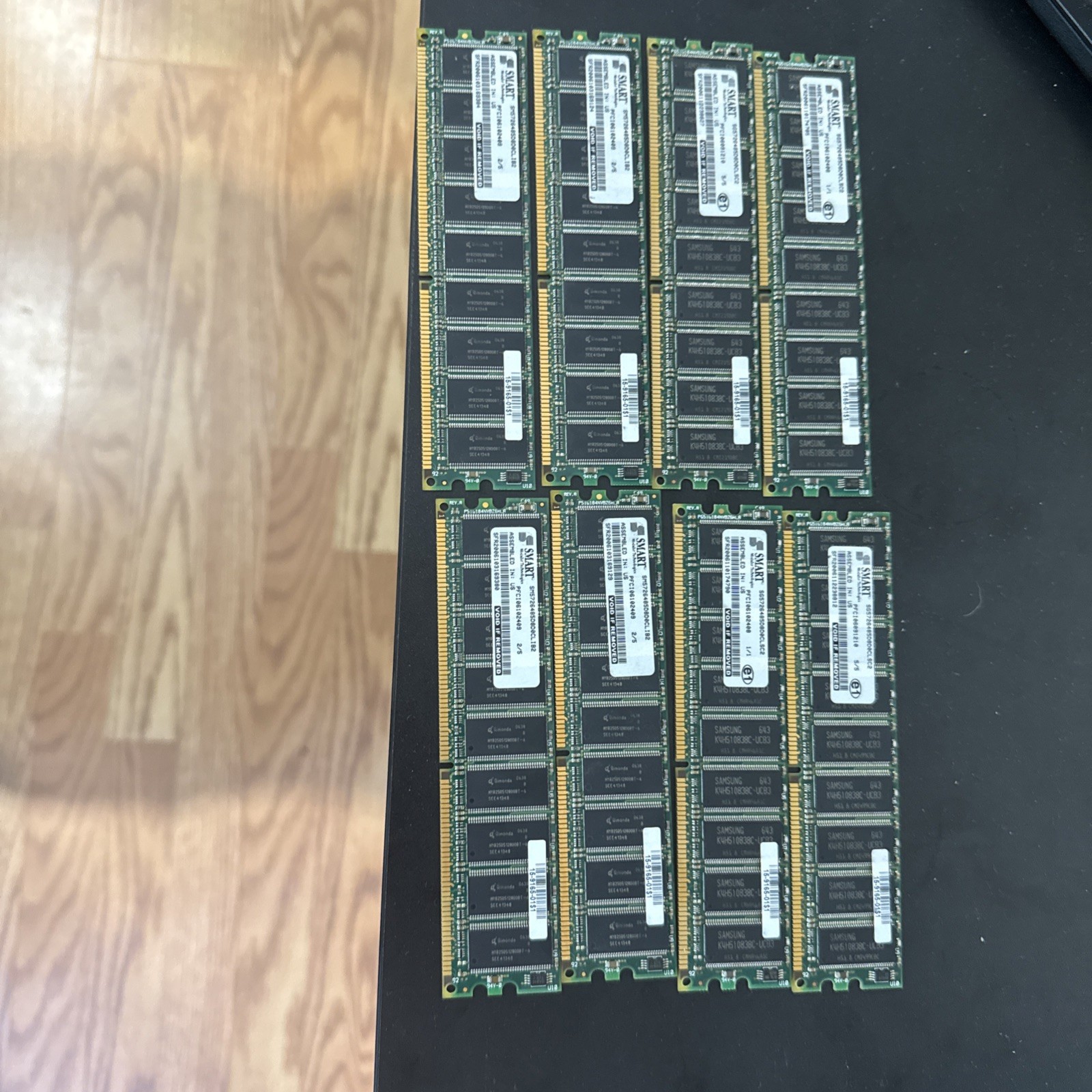 QTY 8 LOT DDR1 SDRAM ECC Server Memory Mixed Samsung Qimonda