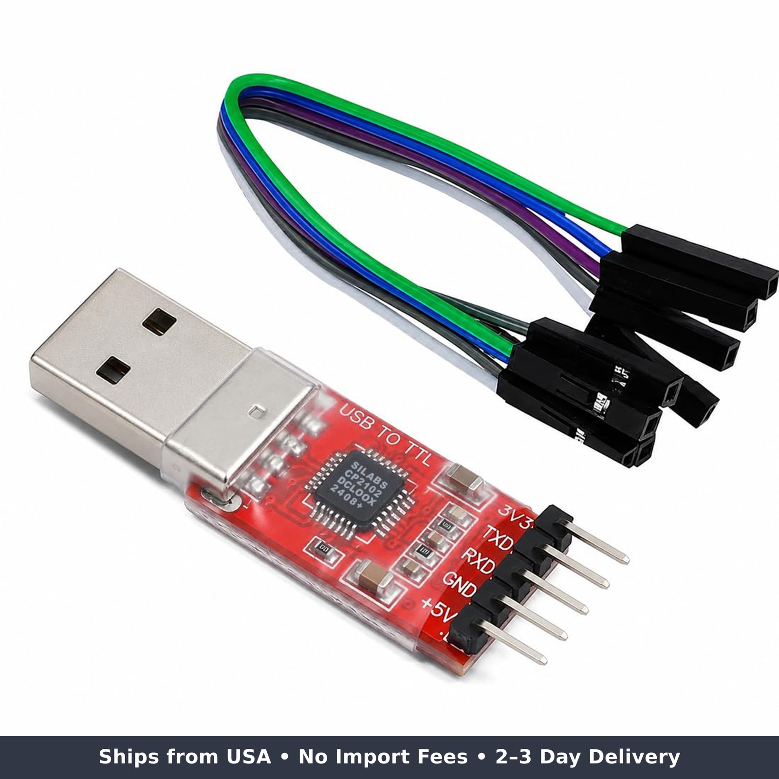 Cp2102 USB To TTL Serial Adapter USB 2.0 To 5Pin Uart Converter Module With 3.3V