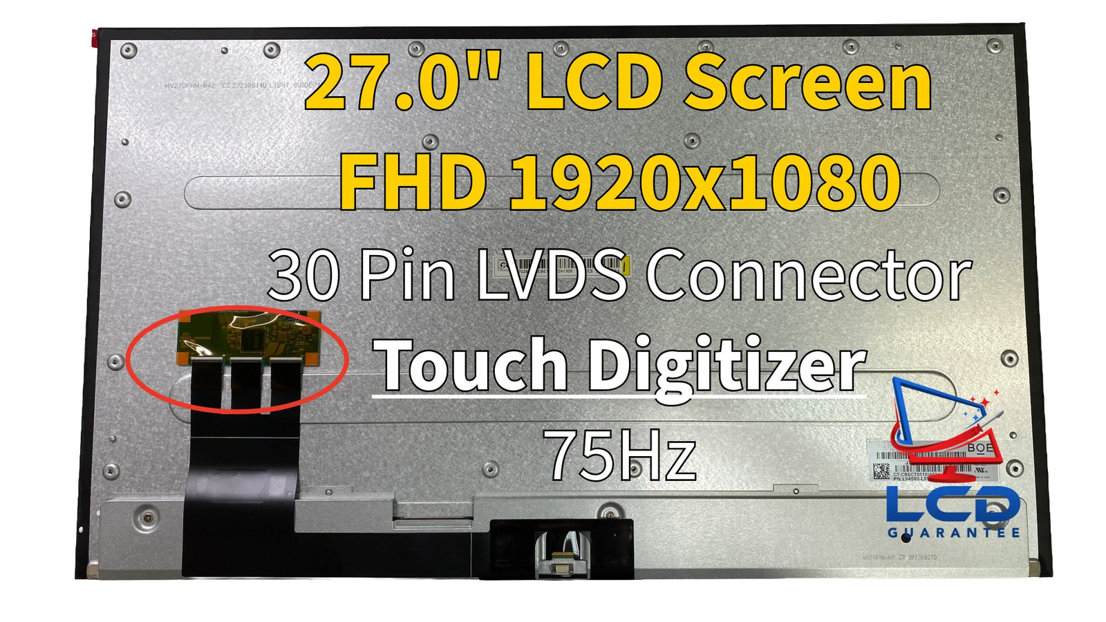HP 27-CR0034 27" FHD 75Hz Touch Digitizer All-in-One LCD Screen