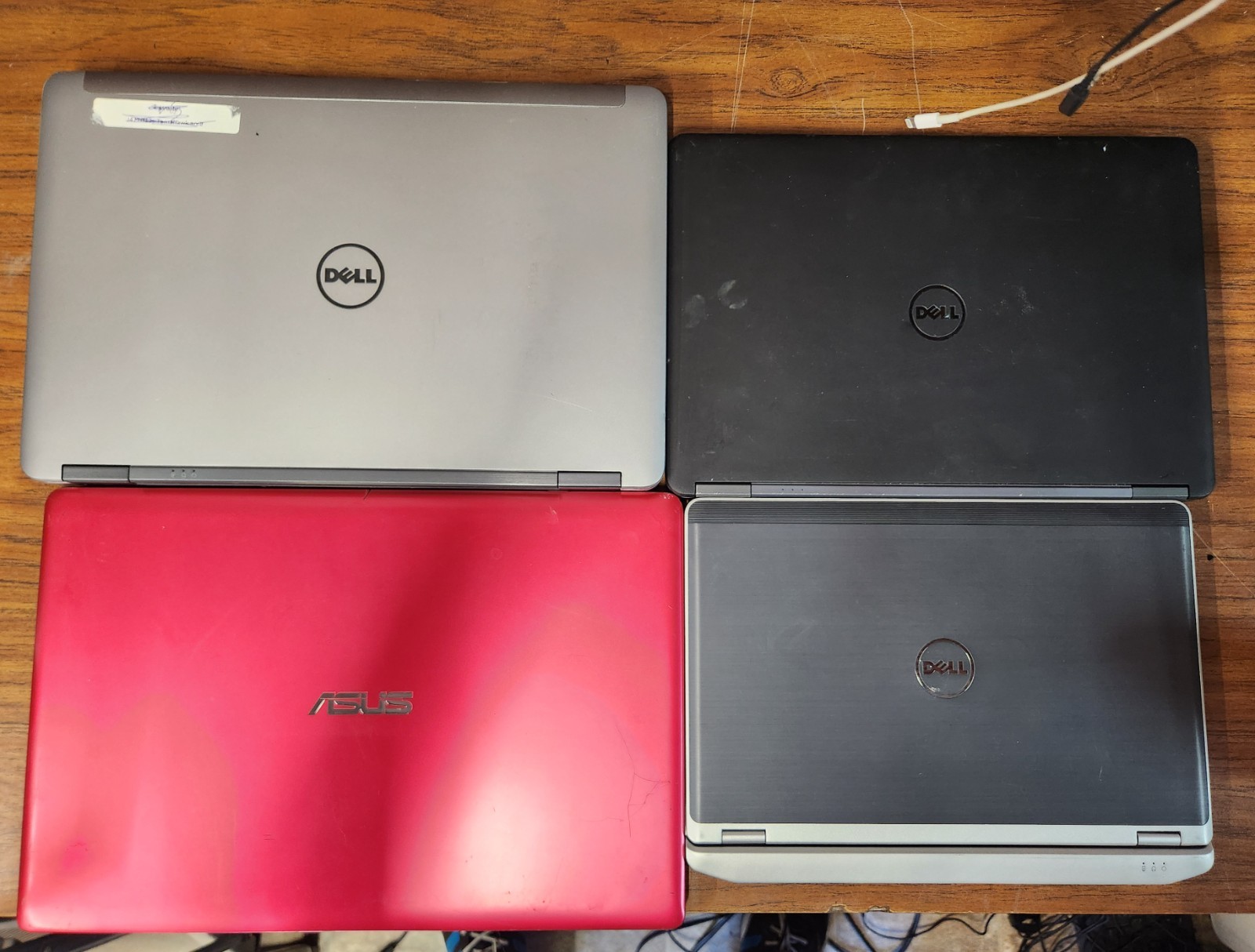 [LOT OF 4] Mixed Laptops - No SSD/HDD - All Working Read Dell ASUS Latitude i7