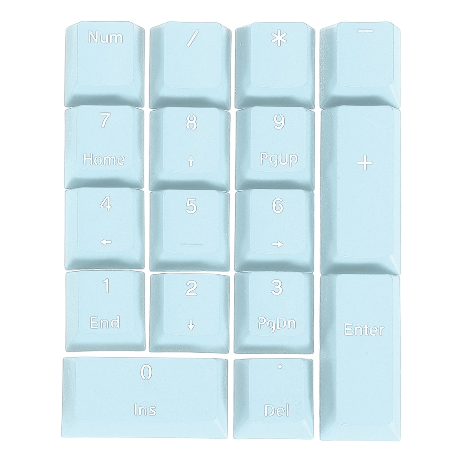 17 Key PBT Keycap Set Mechanical Numeric Keypads for Keyboard, Light Blue