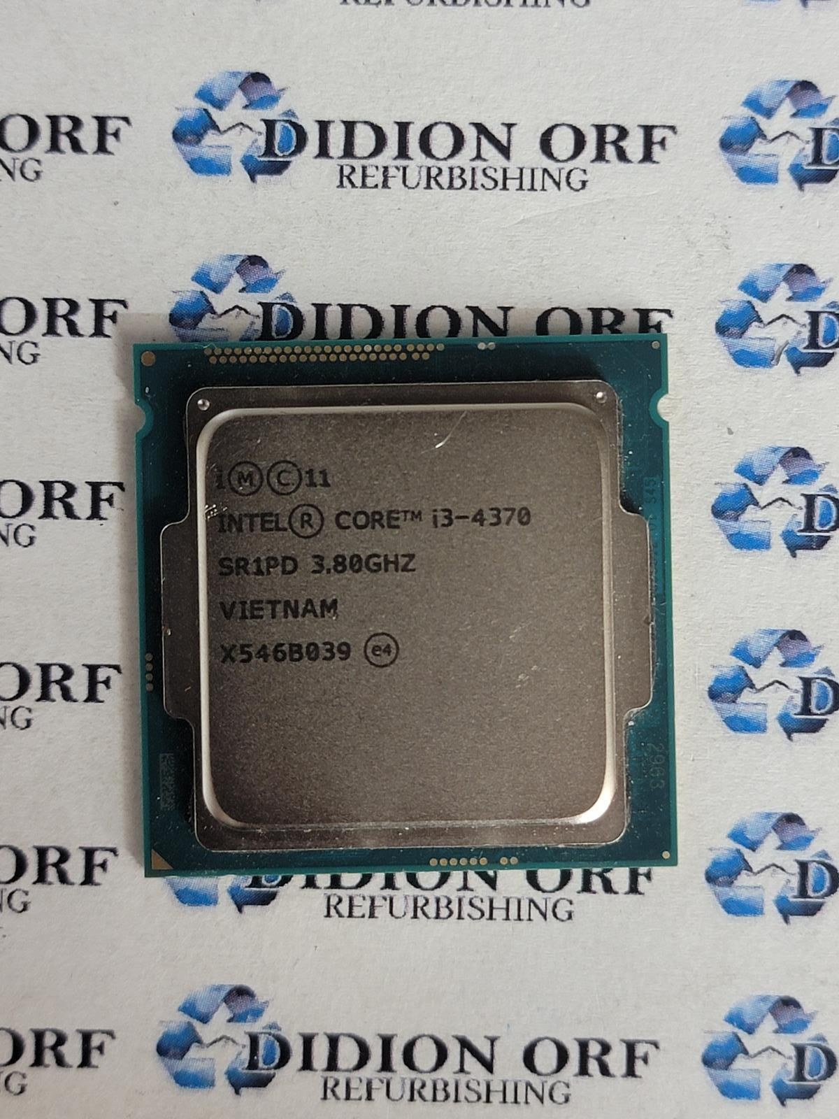 INTEL Core i3-4370 SR1PD 3.80 GHz 4 MB SmartCache 54 W Grade B, SKU 14249