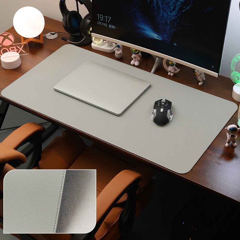 PU Leather Desk Pad Protector Large Mouse Pad Non Slip Desk Mat