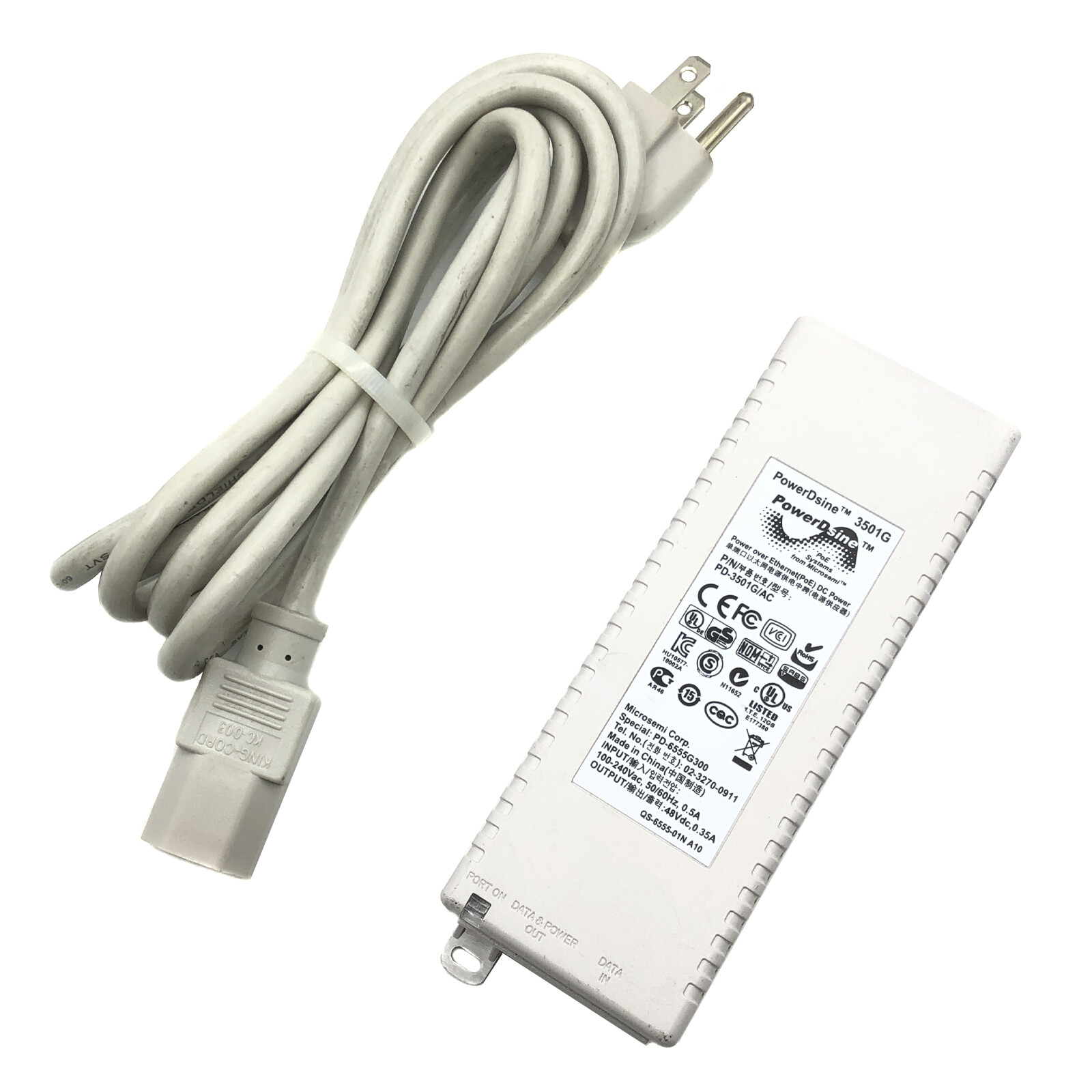 Authentic Microsemi AC Power Adapter For Cisco Aironet Polycom VoIP Axis Cam