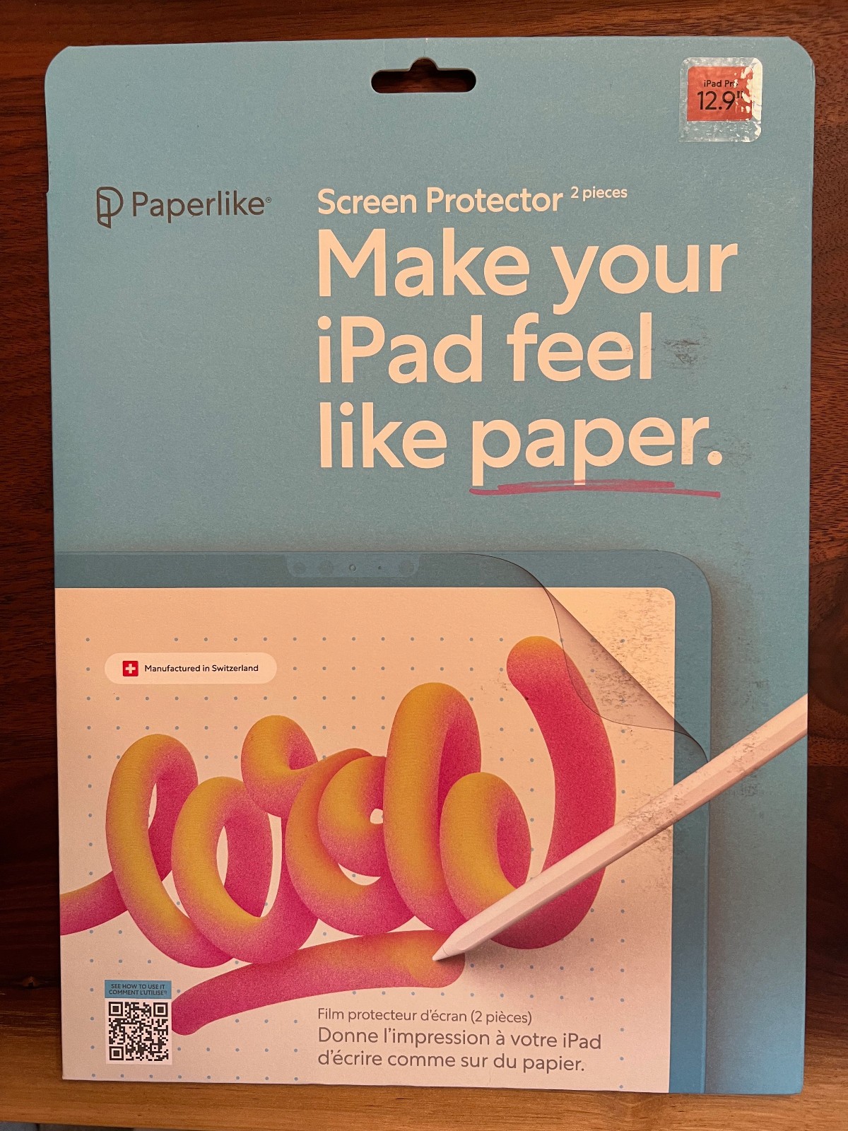 Paperlike 2.1 Screen Protector for iPad Pro 12.9" — NEW, Open Box
