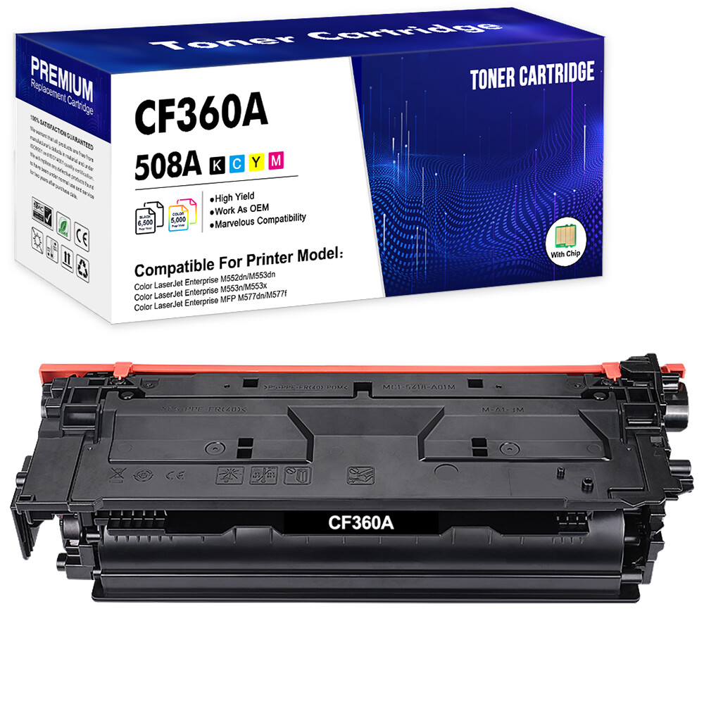 Toner Compatible with HP 508A CF360A Color LaserJet M552dn M553dn MFP M577 LOT