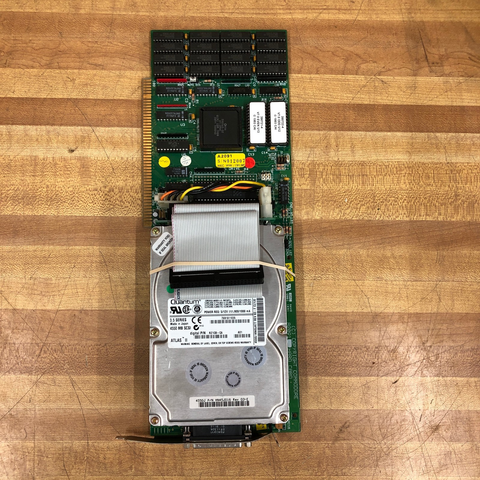 Commodore Amiga A2091 SCSI Controller Card for 2000 Computer w/HDD