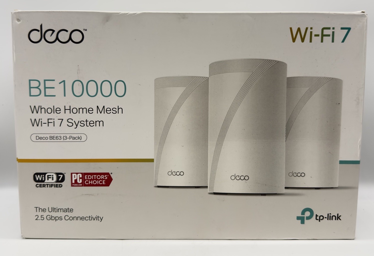 TP-Link Tri-Band WiFi 7 BE10000 Whole Home Mesh System Deco BE63 3 **OPEN BOX**
