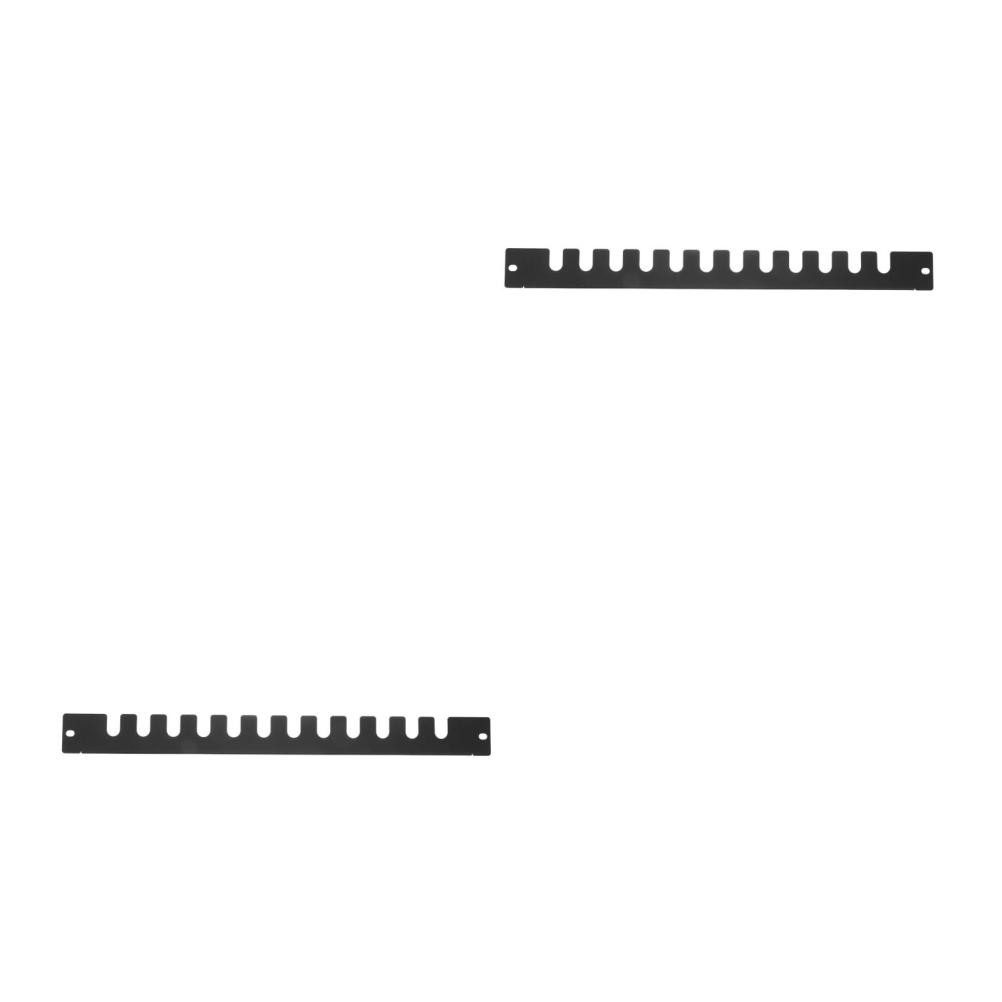 2pcs Single-Sided Fishbone Cable Manager, 19” Cold Rolled Steel Panel