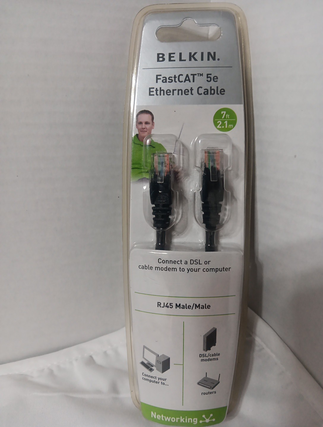 Belkin 7 Foot CAT5e Networking Ethernet Cable RJ45 Male/Male