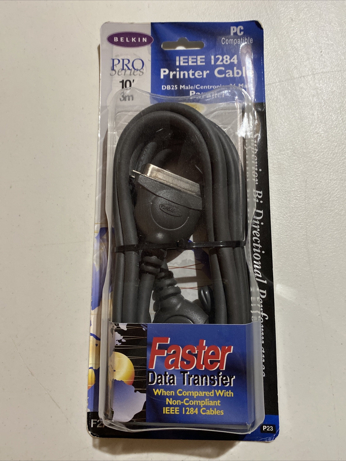 Belkin Pro Series 10' IEEE-1284, Male Parallel Printer Cable F2A046-10 - NEW