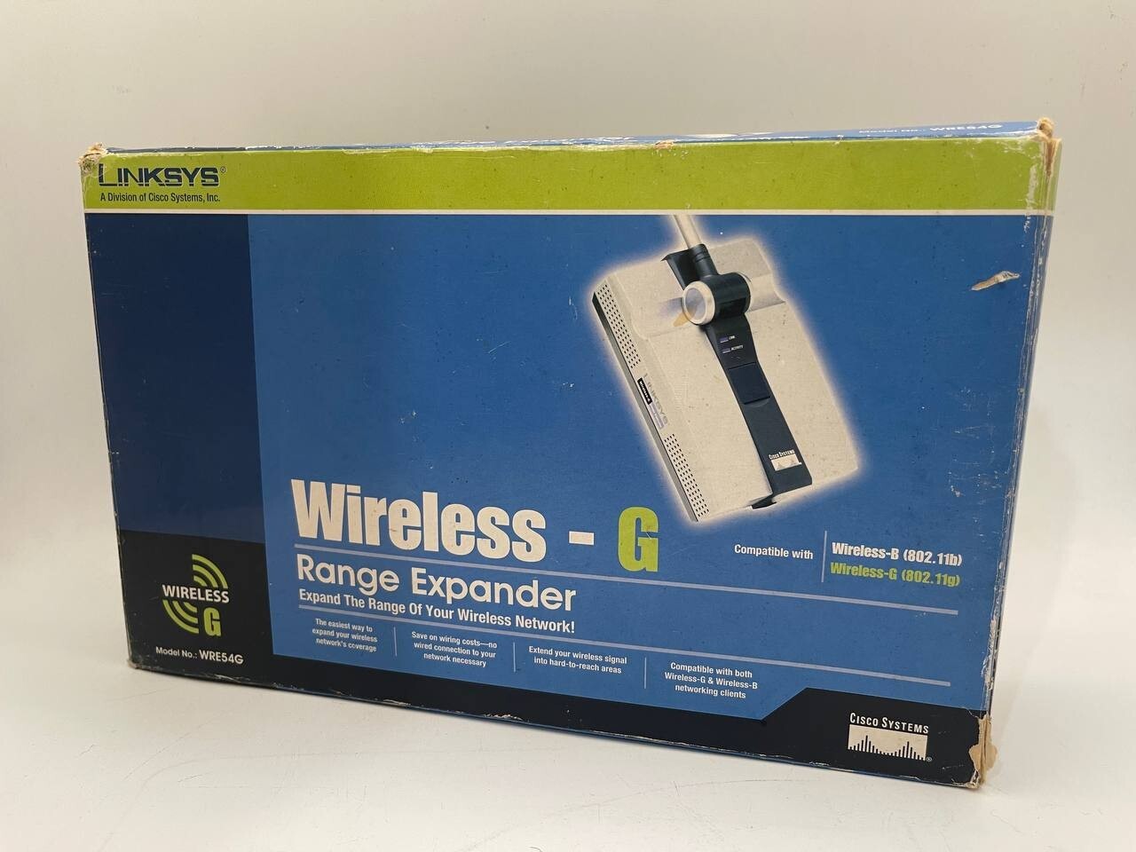 NEW Cisco/Linksys WRE54G Wireless-G Range Extender 2.4 GHz 802.11g ST63