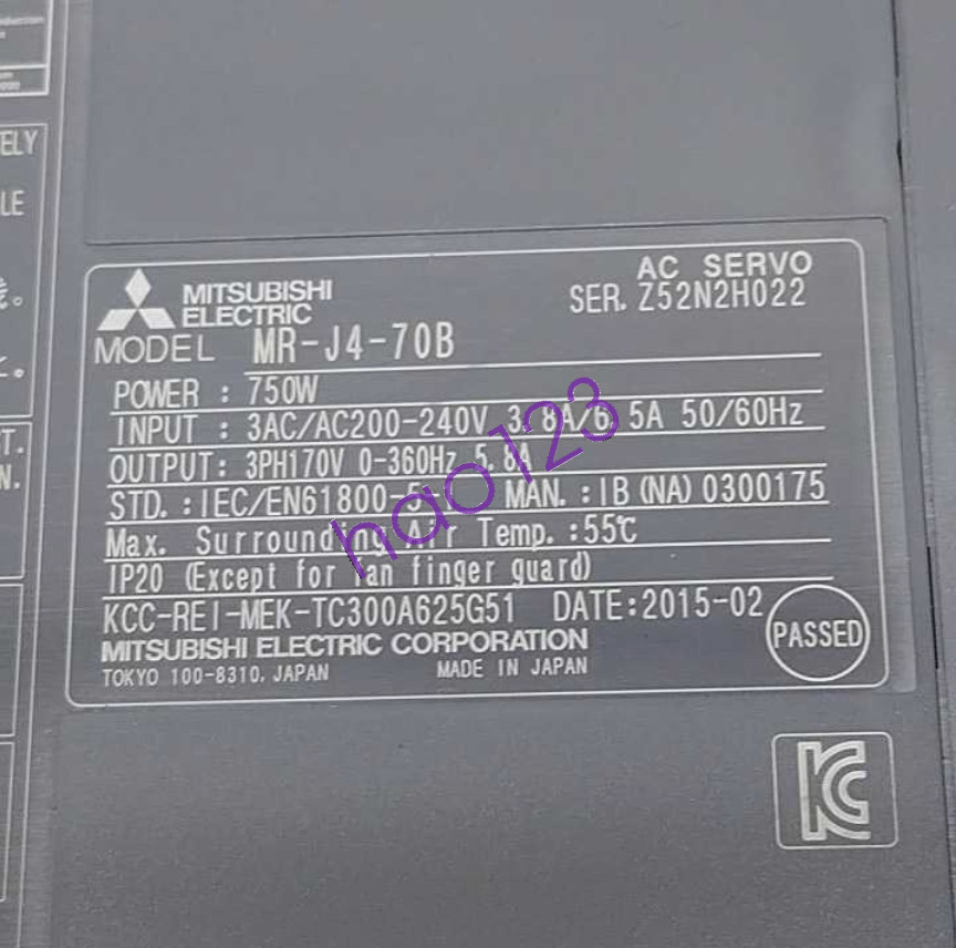 1pc Mitsubishi Used MR-J4-70B MRJ470B Tested It In Good Condition