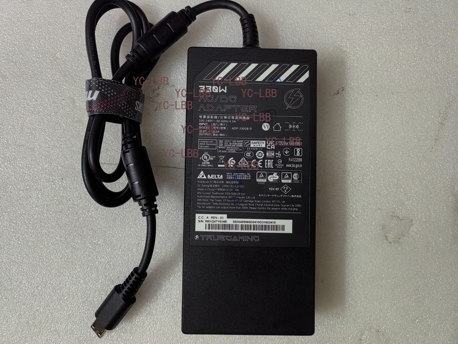 For MSI Vector GP78HX 13VI RTX4090 Delta/MSI 20V 16.5A ADP-330GB D 330W Original