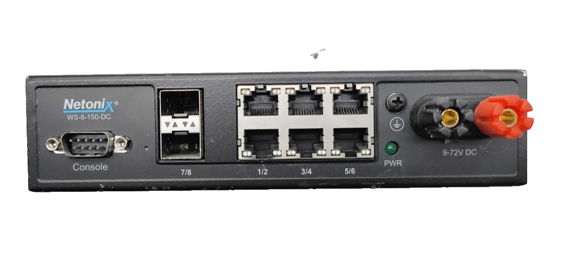 Netonix - WS-8-150-DC - Netonix 8-Port Managed PoE Switch DC 150W With PS
