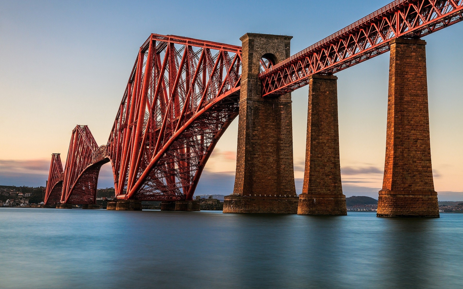 Landscape bridge architecture water sea forth scotland Custom Gaming Mat Desk