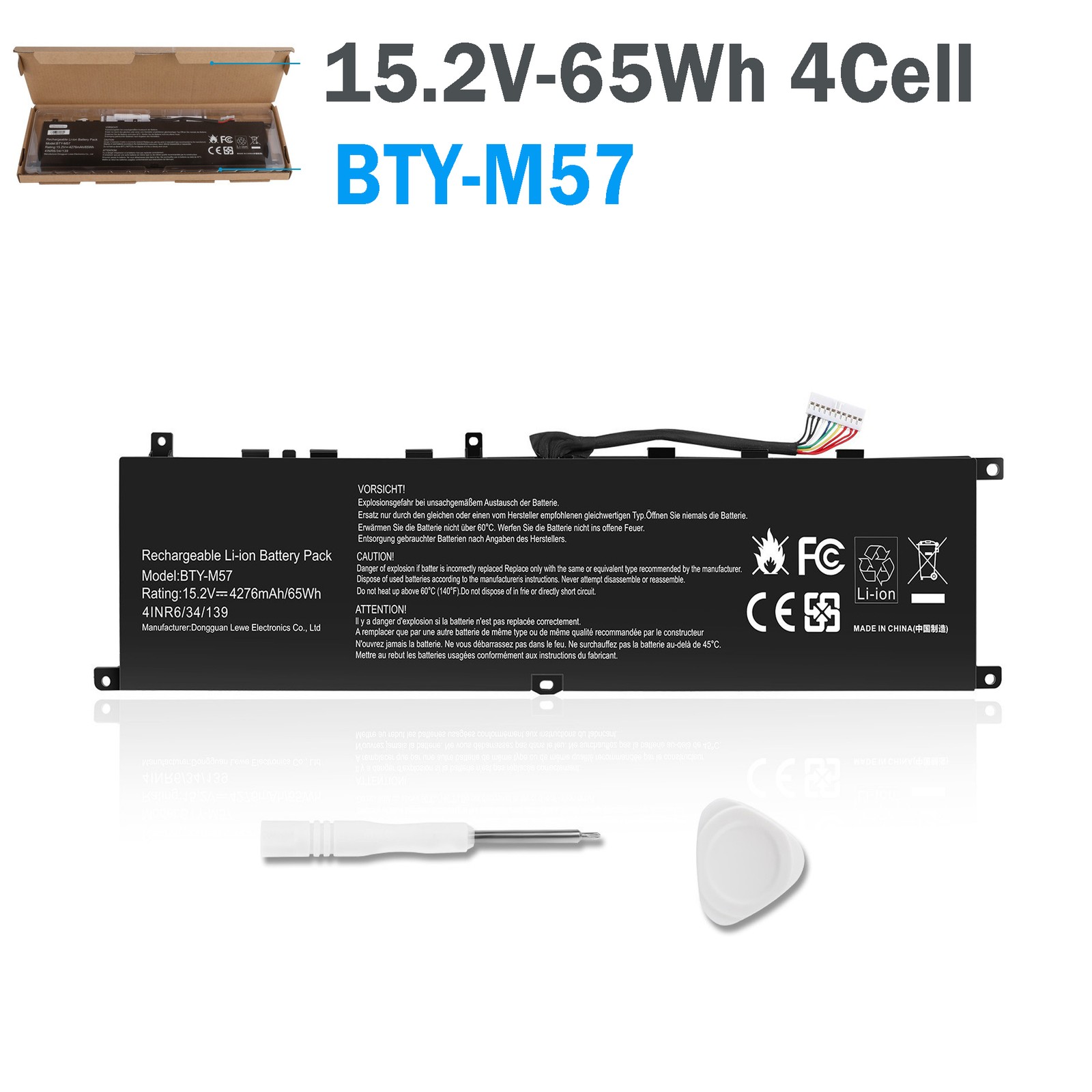 Replace BTY-M57 Battery For MSI GP66 GP76 Leopard 10UE 10UG 10UH 11UE 11UG 11UH