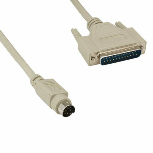 Kentek 6' Mini DIN 8Pin Male to DB25 Male Serial RS232 for Mac to PC Modem Cable