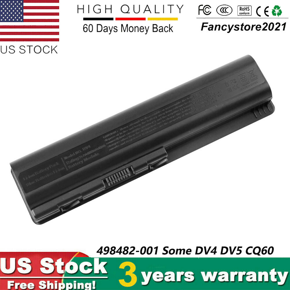 6 Cell DV4 dv5 dv6 Notebook Battery for HP 484170-001 EV06 hstnn-c51c CQ50 CQ60 