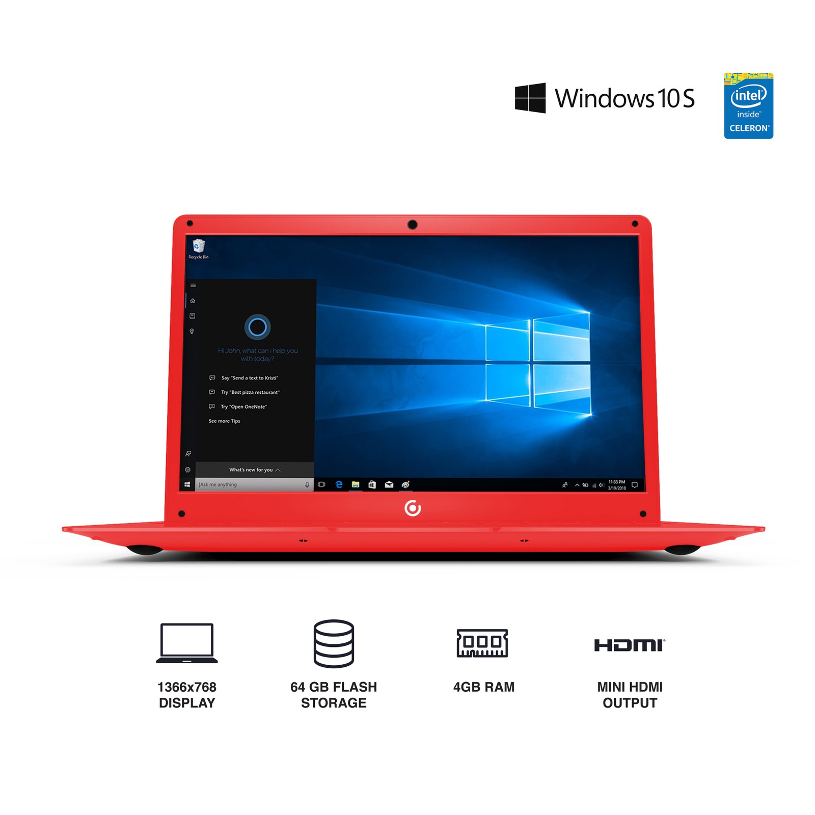 Core Innovations CLT146401RD-100 14.1" HD Atom x5-Z8350 1.1GHz Intel HD Graphics