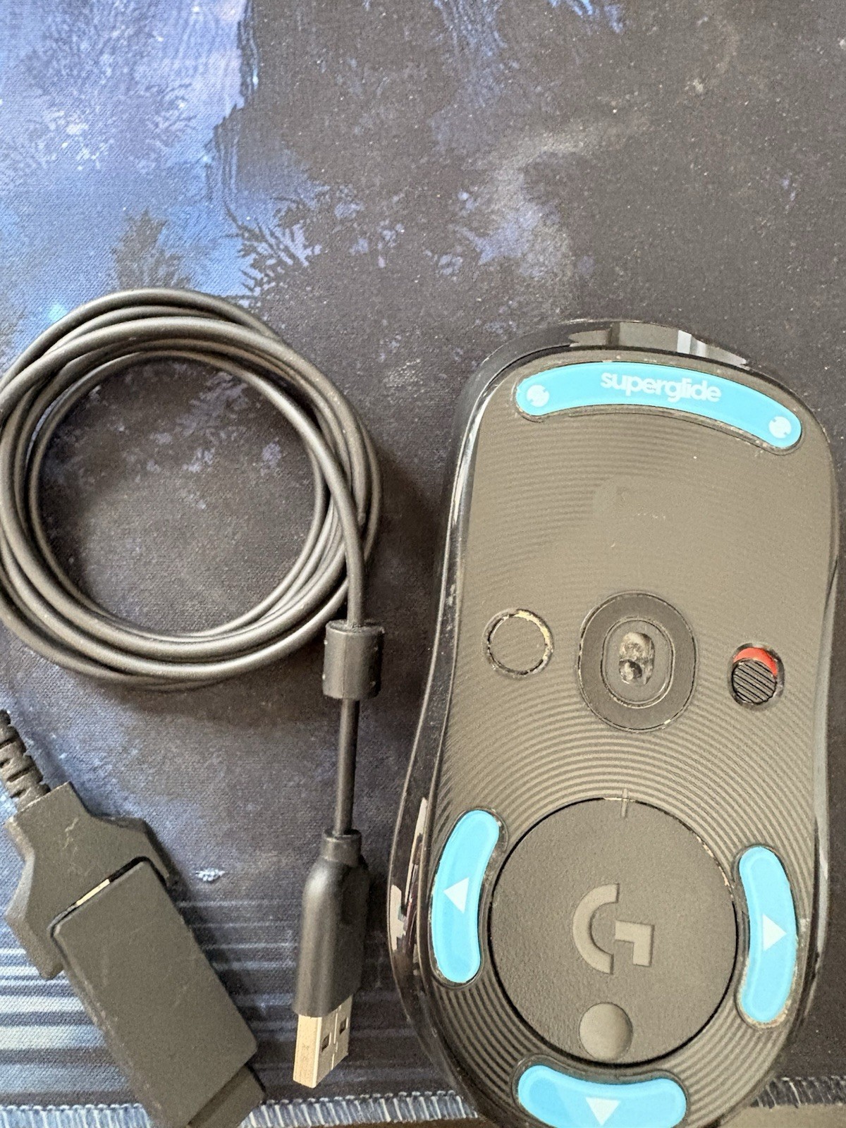 Logitech G Pro Gaming Mouse Wireless With Cord And Dongle And Super glide Skates