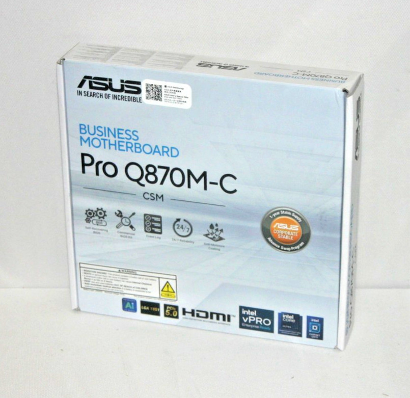 Asus Pro PRO Q870M-C-CSM micro-ATX PCIe 5 x 16 DDR5 Motherboard Intel  LGA 1851