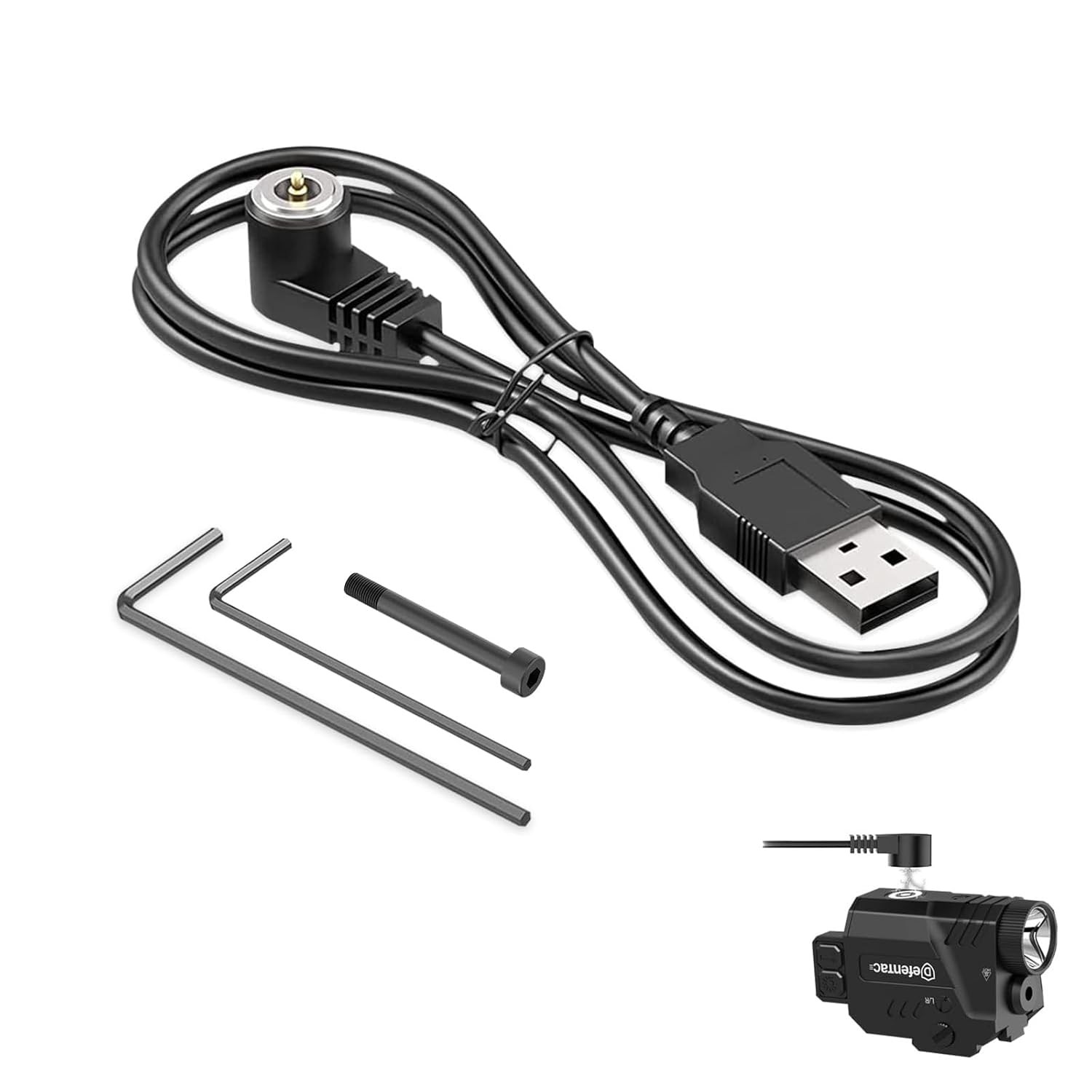 DEFENTAC USB Magnetic Charging Cable Compatible with Tactical Products... 