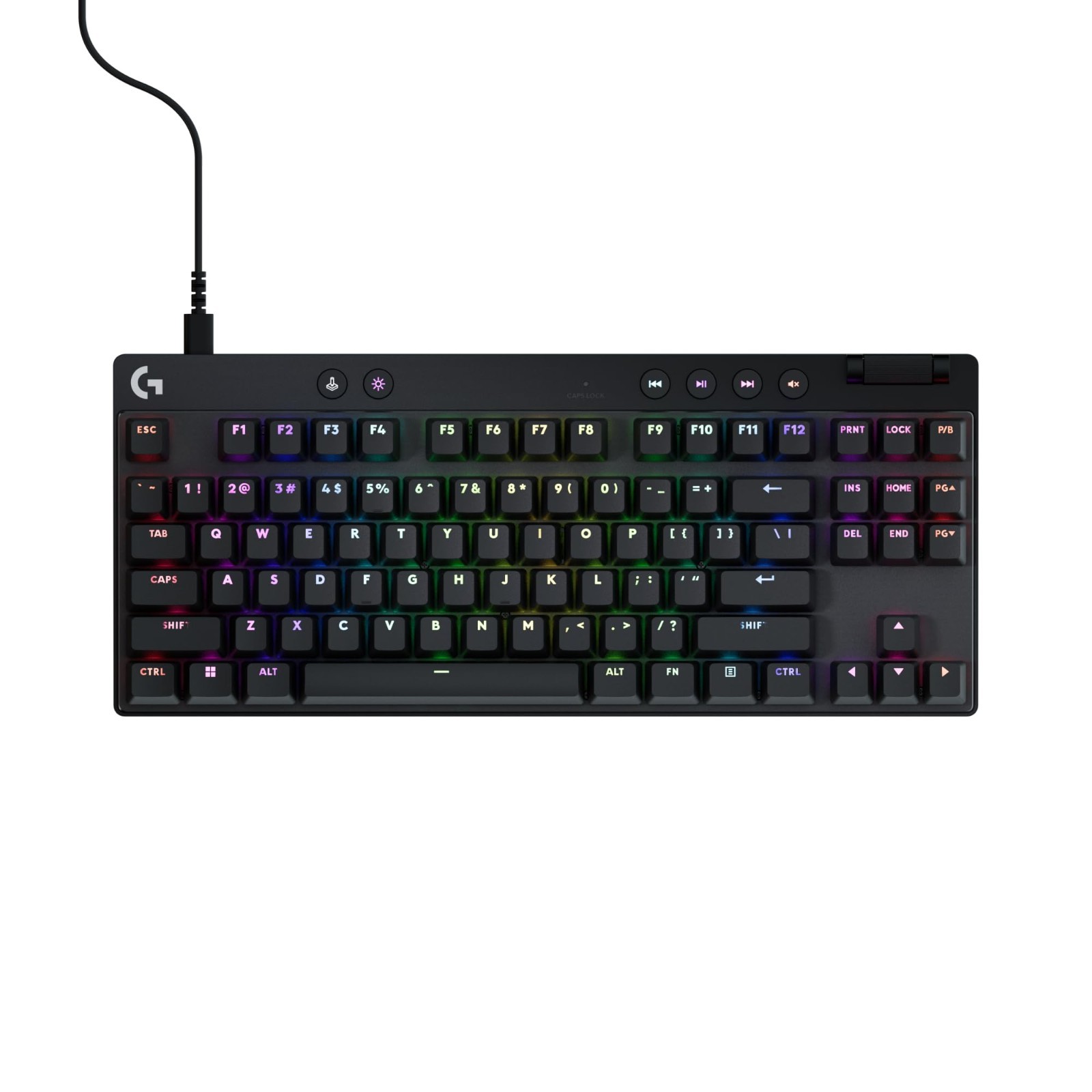Tenkeyless Gaming Keyboard - Hall-Effect Switches, Compact Design, Black