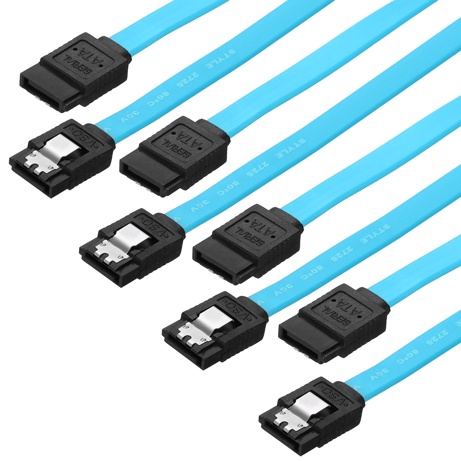100cm SATA 3.0 Cable, 4 Pack Straight High Speed Data Cable, Blue