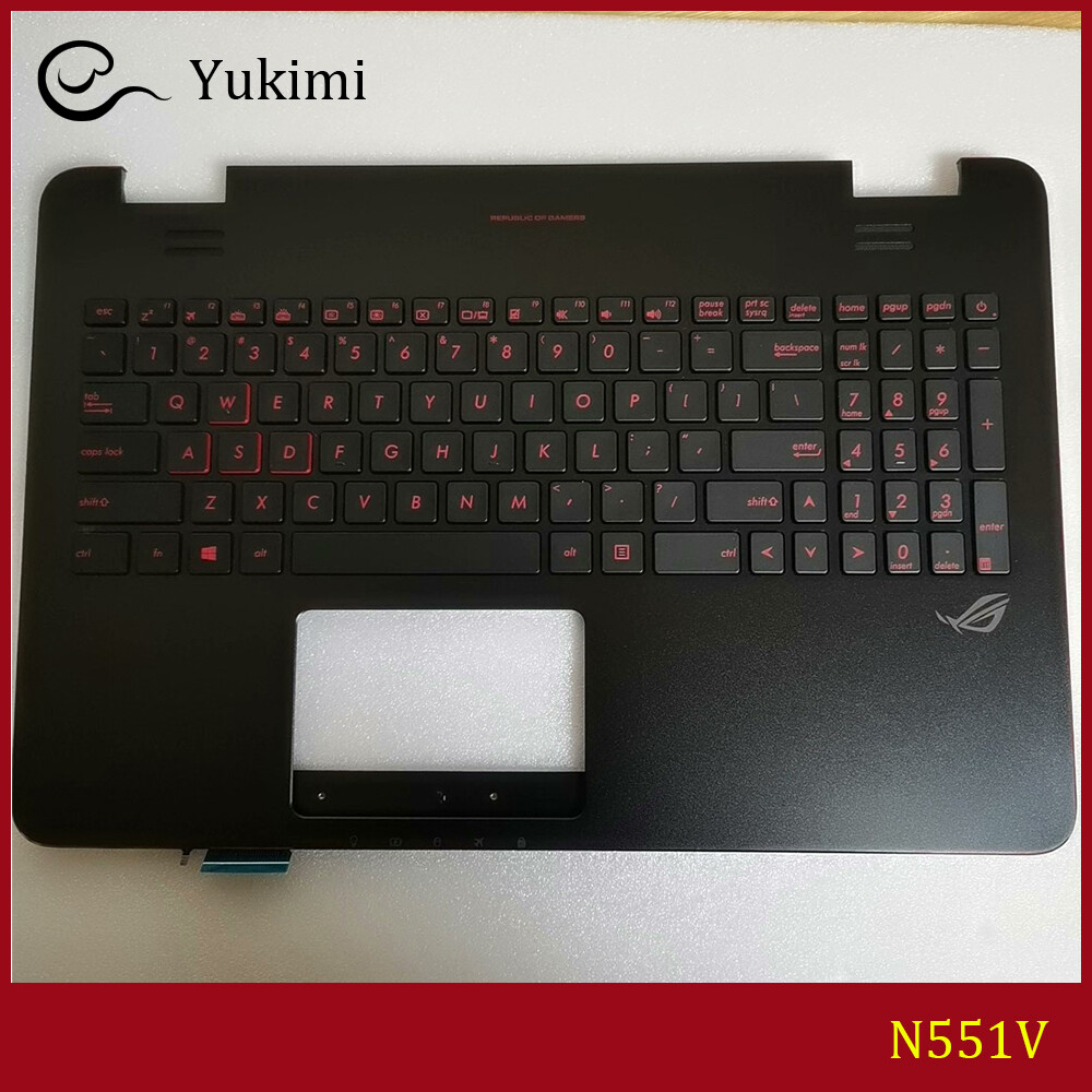 FOR ASUS N551V Black Laptop C Shell Cover Upper Palmrest Backlit Keyboard